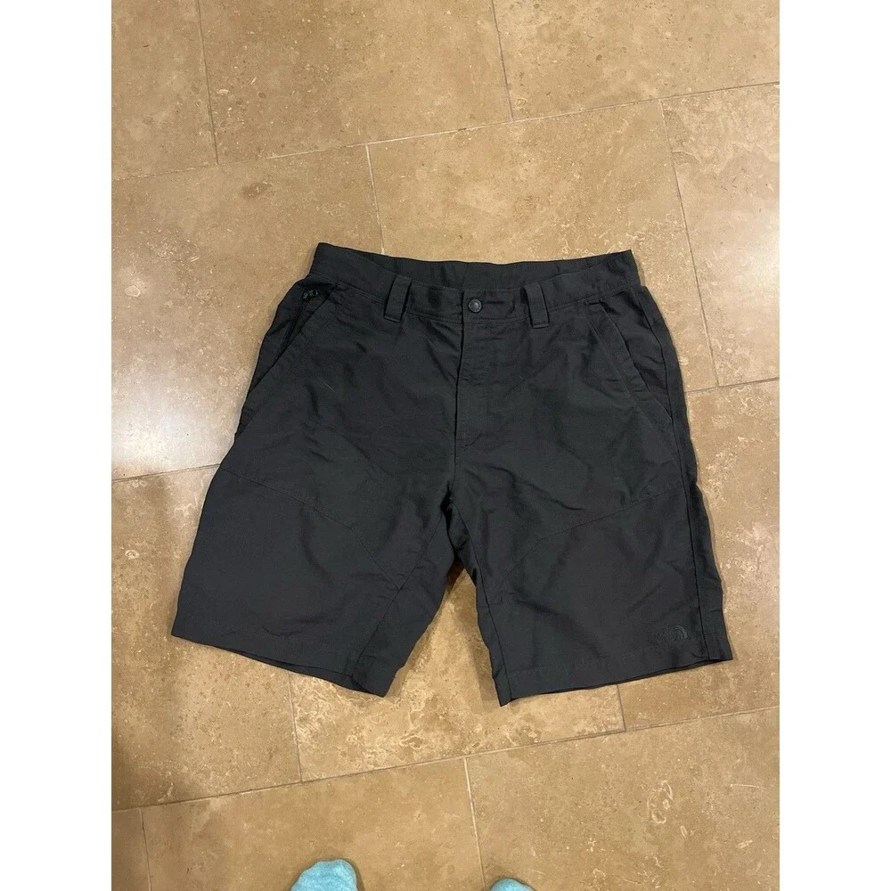 The North Face Mens Size 36 Regular Shorts Gray Nylon Zip Pocket Outdoor Hiking